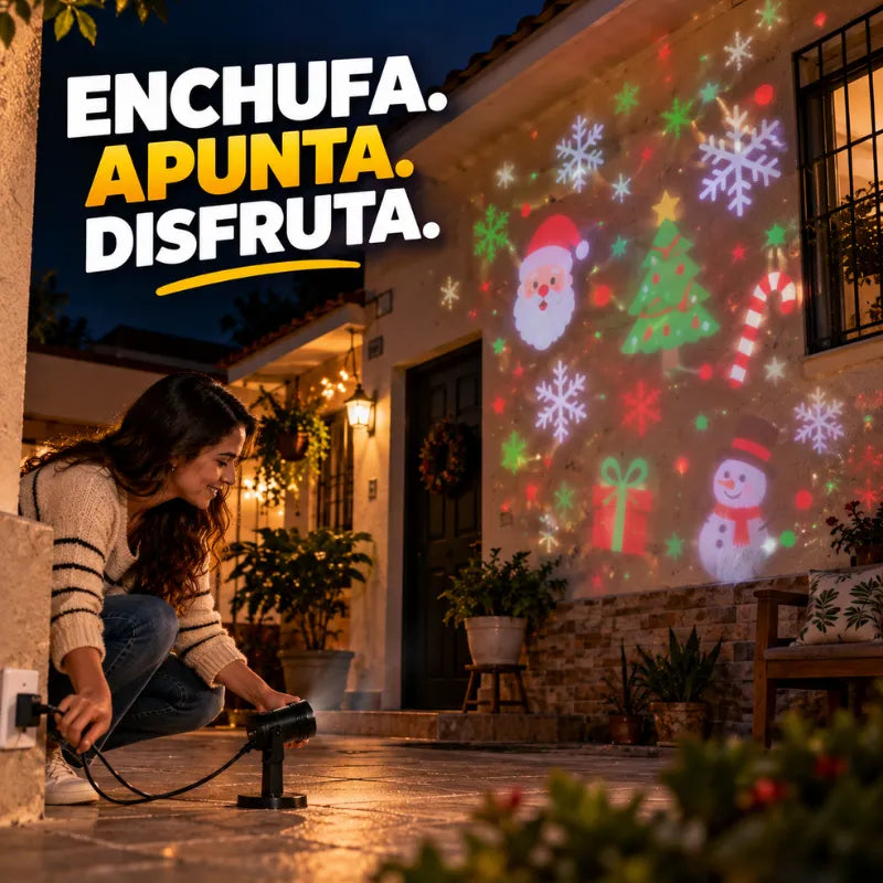 Proyector LED Multifiestas 3 en 1