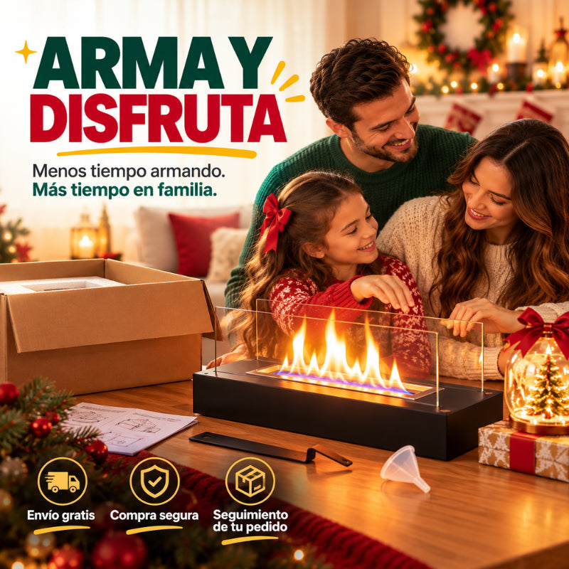Chimenea de Mesa Portátil con Llama Real