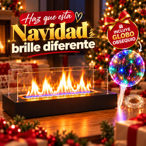 Chimenea de Mesa Portátil con Llama Real
