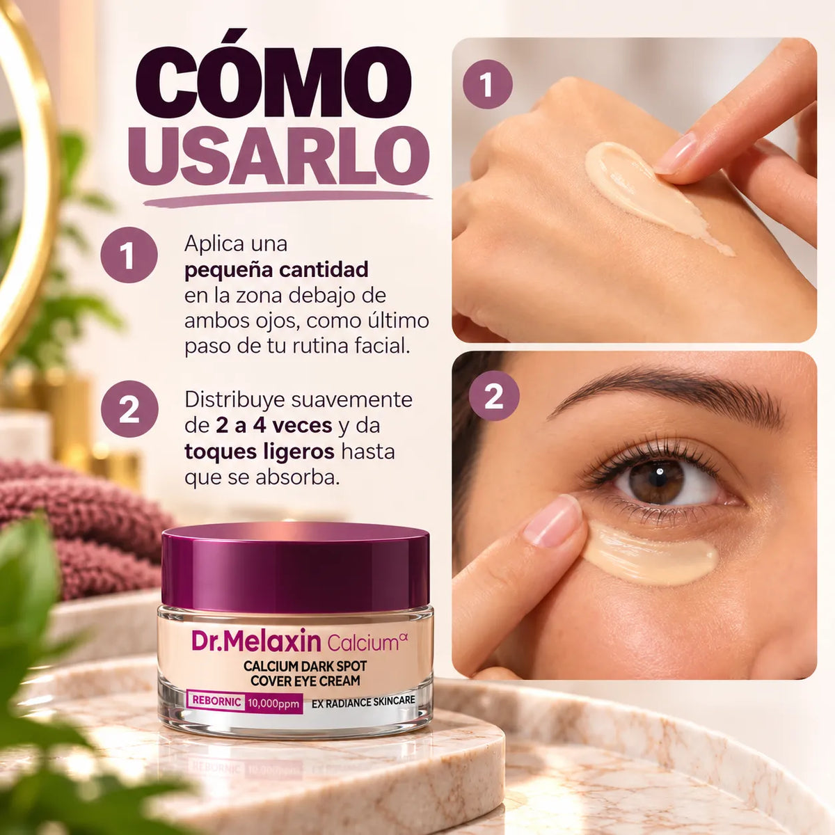 Dr. Melaxin Calcium™ – Crema Correctora de Ojeras