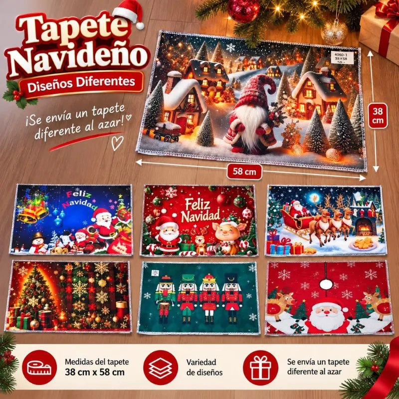 Cortina de Luces Estrella LED + Tapete Navideño GRATIS