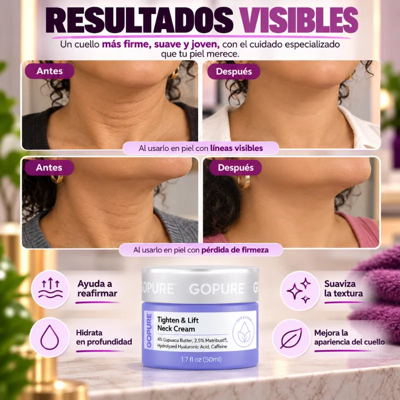 GoPure® Crema Rejuvenecedora de Cuello